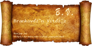 Brankován Vitéz névjegykártya